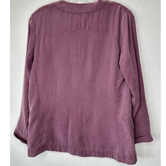 Elevenses Whitby Dusty Purple Soft Pocketed Thin Blazer 2 - Picture 12 of 14